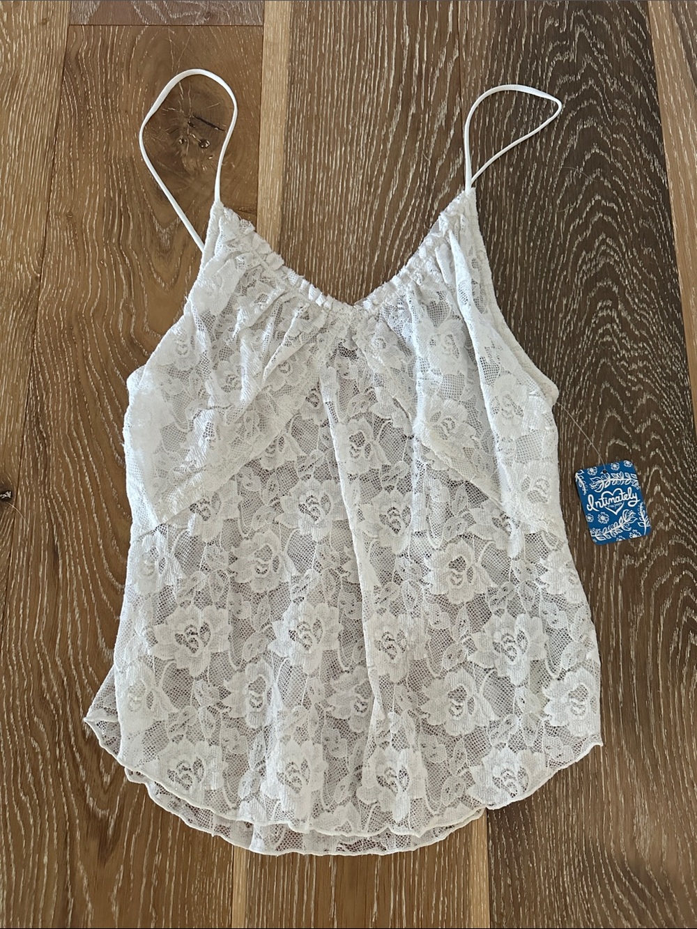 NWT! Free People White Lace Camisole, size Medium